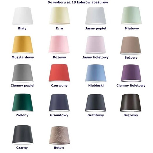 Trapezowy żyrandol na białym stelażu - EX875-Saro - 18 kolorów Lumes One Size Edinos.pl