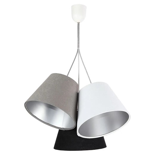 Trójkolorowa lampa wisząca ze srebrnym wnętrzem- EXX70-Anastazja Lumes One Size Edinos.pl
