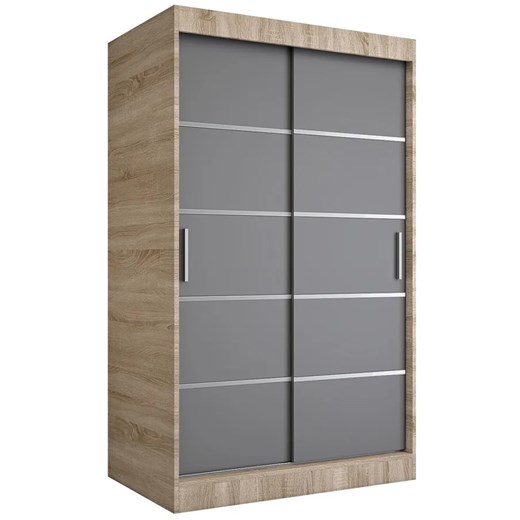 Przesuwna szafa 120 dąb sonoma + antracyt - Livia 3X Elior One Size Edinos.pl