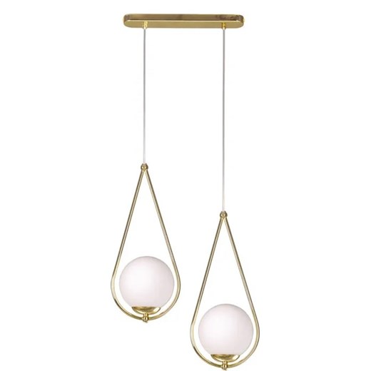 Mosiężna podwójna lampa wisząca glamour - S053-Drima Lumes One Size Edinos.pl