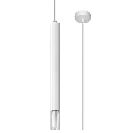 Biała punktowa lampa wisząca tuba - 6X S159 F4-C99 ze sklepu Edinos.pl w kategorii Lampy wiszące - zdjęcie 172319904