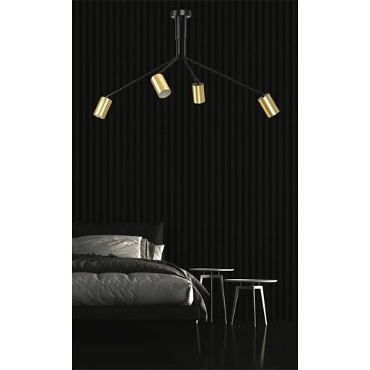 Czarna nowoczesna lampa sufitowa- D060-Rafio Lumes One Size Edinos.pl wyprzedaż