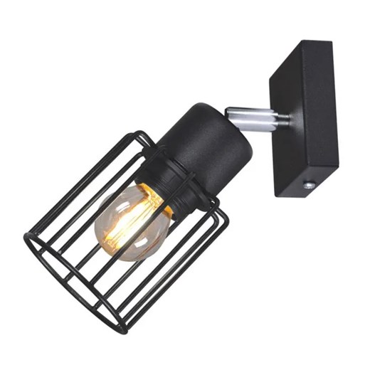 Czarny druciany loftowy kinkiet - S578-Syntio ze sklepu Edinos.pl w kategorii Lampy ścienne - zdjęcie 172320593