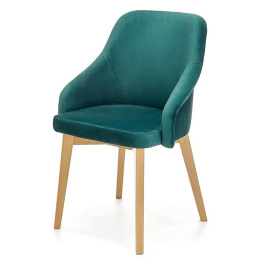 Zielone tapicerowane krzesło drewniane - Altex 2X Elior One Size Edinos.pl
