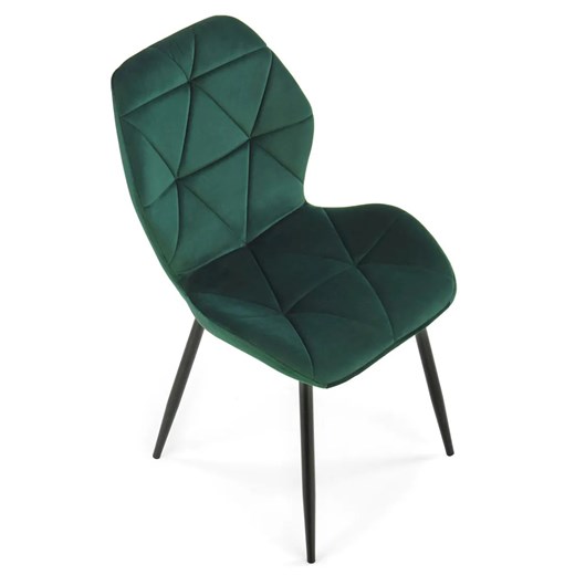 Zielone welurowe krzesło pikowane - Laros Elior One Size Edinos.pl