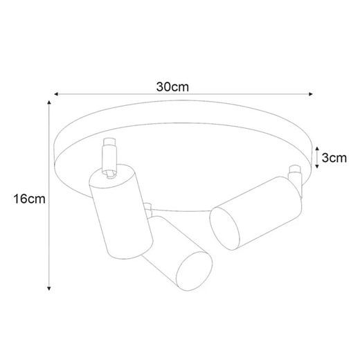 Biała okrągła lampa sufitowa punktowa - S893-Nordia Lumes One Size Edinos.pl