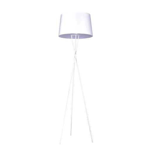Biała lampa stojąca abażurowa S912 K5-M25 ze sklepu Edinos.pl w kategorii Lampy podłogowe - zdjęcie 172321294