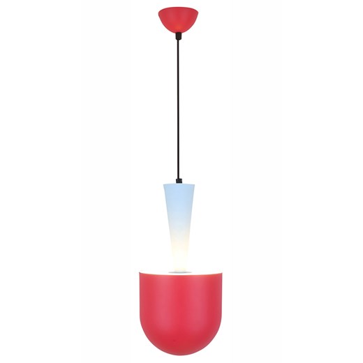 Nowoczesna czerwona wisząca lampa - T014 - Fugi Lumes One Size Edinos.pl