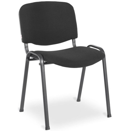 Czarne krzesło sztaplowane - Hoster 3X ze sklepu Edinos.pl w kategorii Krzesła - zdjęcie 172321572