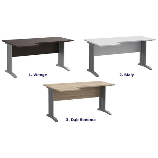 Skandynawskie biurko narożne dąb sonoma - Gispik 4X Elior One Size wyprzedaż Edinos.pl