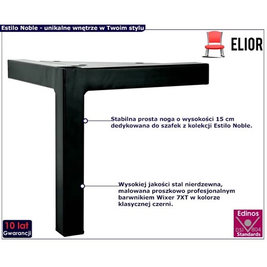 Nogi stalowe proste 15 cm - Estilo Noble 34X - 4 szt. Elior One Size Edinos.pl