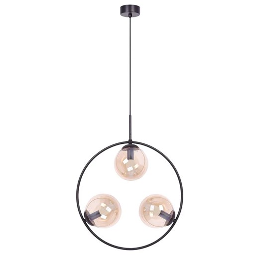 Lampa wisząca okrąg z bursztynowymi kloszami 10X A201 B0-W29 ze sklepu Edinos.pl w kategorii Lampy wiszące - zdjęcie 172321821