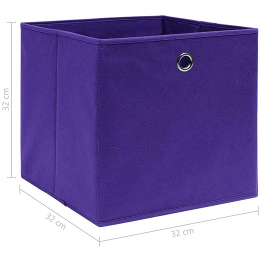 Fioletowy komplet 4 pudełek do przechowywania - Fiwa 4X Elior One Size Edinos.pl