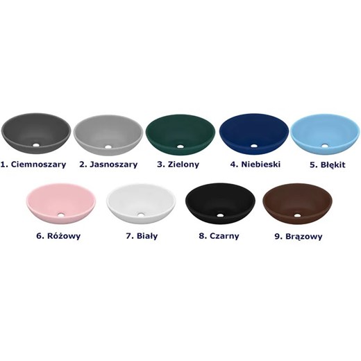 Ceramiczna umywalka nablatowa ciemnoszary mat - Likoro Elior One Size Edinos.pl