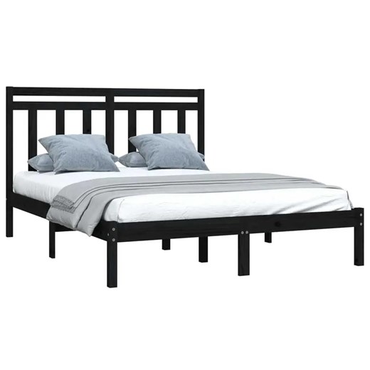 Czarne łóżko z naturalnego drewna 120x200 - Miva 4X ze sklepu Edinos.pl w kategorii Łóżka dziecięce - zdjęcie 172322773