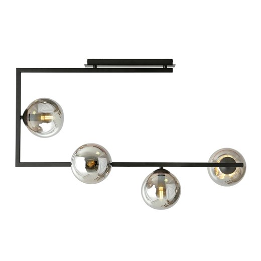 Industrialna lampa sufitowa z grafitowymi kloszami - D107-Emea Lumes One Size Edinos.pl