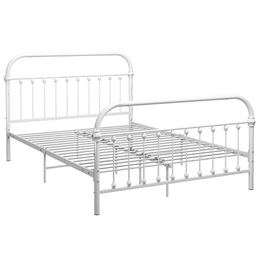 Białe industrialne łóżko 180x200 cm G4-B03 ze sklepu Edinos.pl w kategorii Łóżka i materace - zdjęcie 172322993