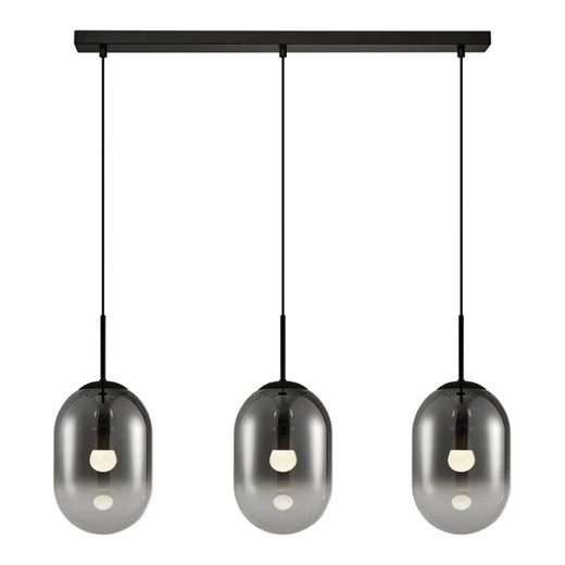 Czarna potrójna lampa wisząca - K400-Olion Lumes One Size Edinos.pl