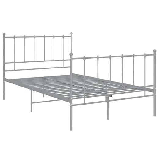 Szare metalowe łóżko industrialne120x200 cm - Laxi ze sklepu Edinos.pl w kategorii Łóżka i materace - zdjęcie 172323172