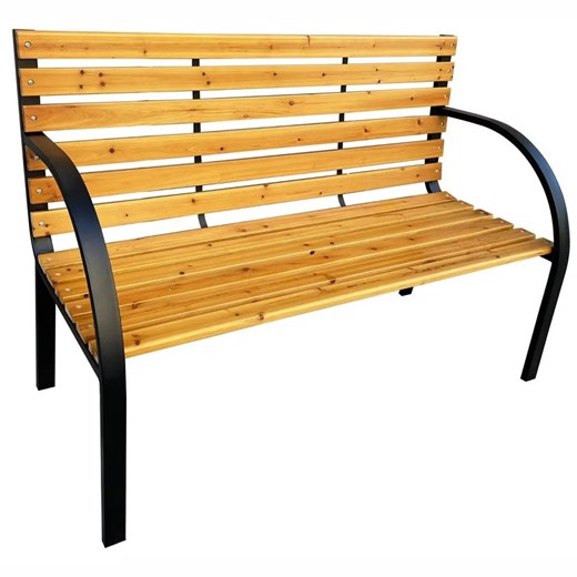 Klasyczna ławka ogrodowa z drewna jodłowego - Eldrid ze sklepu Edinos.pl w kategorii Ławki ogrodowe - zdjęcie 172323254