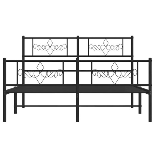 Czarne metalowe łóżko rustykalne 120x200cm - Gisel Elior One Size Edinos.pl