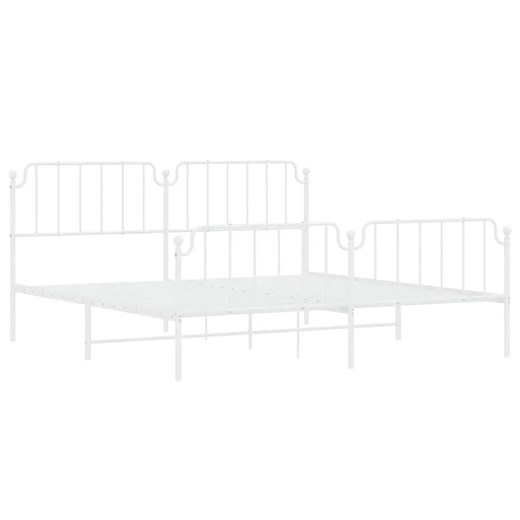 Białe metalowe łóżko industrialne 180x200 cm - Onex ze sklepu Edinos.pl w kategorii Łóżka i materace - zdjęcie 172323524