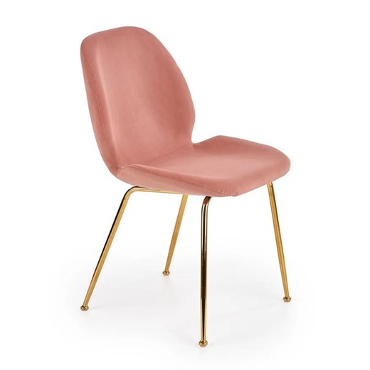 Tapicerowane krzesło w stylu glamour Divine - Różowe Elior One Size Edinos.pl