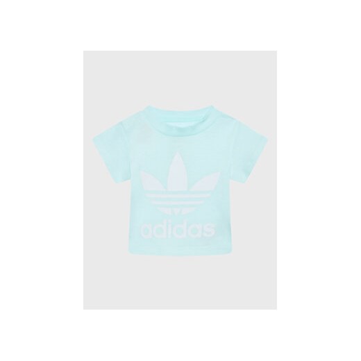 adidas T-Shirt adicolor Trefoil HS8866 Niebieski Regular Fit ze sklepu MODIVO w kategorii Koszulki niemowlęce - zdjęcie 172325494