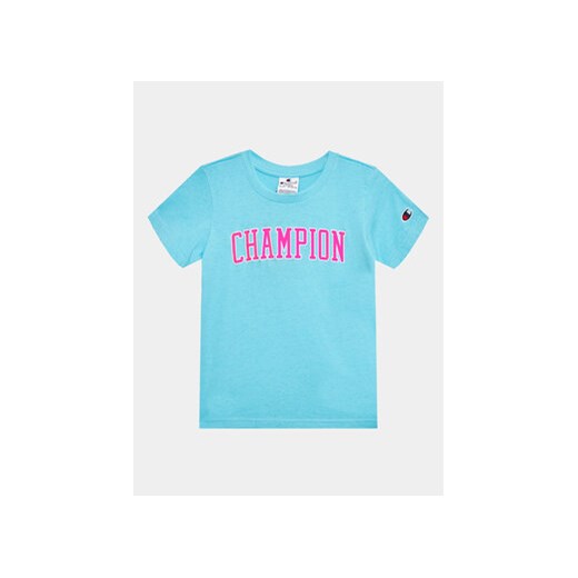 Champion T-Shirt Bookstore 404658 Niebieski Regular Fit ze sklepu MODIVO w kategorii Bluzki dziewczęce - zdjęcie 172325593