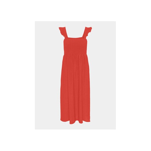 Pieces Sukienka letnia Luna 17147176 Czerwony Regular Fit ze sklepu MODIVO w kategorii Sukienki - zdjęcie 172325610