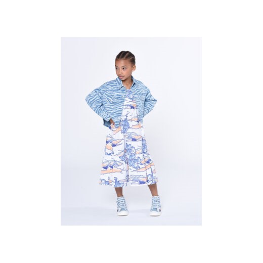 Kenzo Kids Kurtka jeansowa K15638 S Błękitny Regular Fit ze sklepu MODIVO w kategorii Kurtki dziewczęce - zdjęcie 172325764