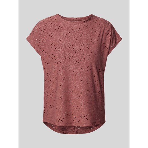 T-shirt z haftem angielskim model ‘SMILLA’ ze sklepu Peek&Cloppenburg  w kategorii Bluzki damskie - zdjęcie 172329591