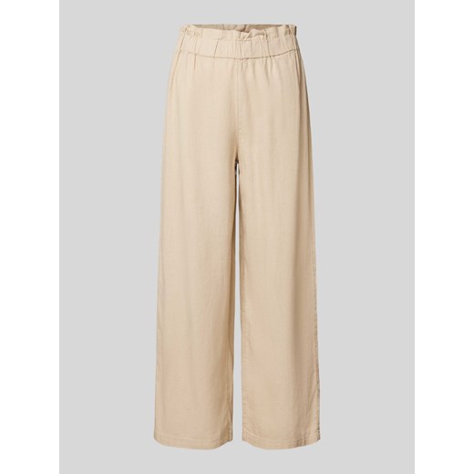 Spodnie lniane z elastycznym pasem model ‘SOLVI’ ze sklepu Peek&Cloppenburg  w kategorii Spodnie damskie - zdjęcie 172329640