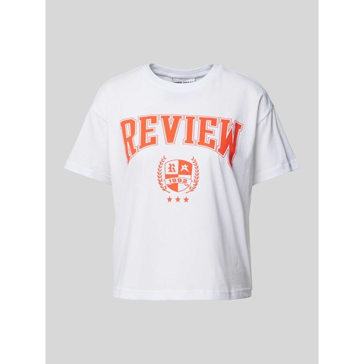 T-shirt z nadrukiem ze sloganem ze sklepu Peek&Cloppenburg  w kategorii Bluzki damskie - zdjęcie 172329722