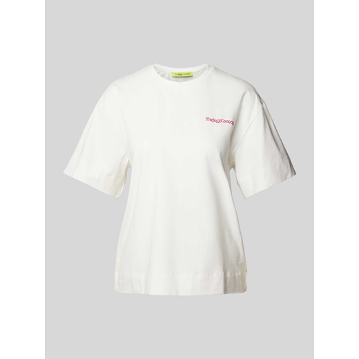 T-shirt z nadrukiem z logo model ‘SABINA’ ze sklepu Peek&Cloppenburg  w kategorii Bluzki damskie - zdjęcie 172329794