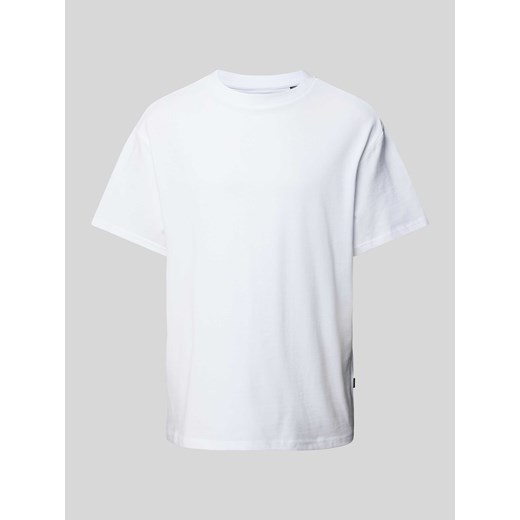 T-shirt z prążkowanym,okrągłym dekoltem model ‘HARVEY’ ze sklepu Peek&Cloppenburg  w kategorii T-shirty męskie - zdjęcie 172329804