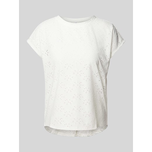 T-shirt z haftem angielskim model ‘SMILLA’ ze sklepu Peek&Cloppenburg  w kategorii Bluzki damskie - zdjęcie 172329893