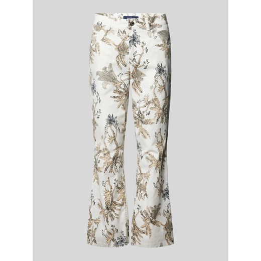 Spodnie materiałowe rozkloszowane o skróconym kroju model ‘Zuri’ ze sklepu Peek&Cloppenburg  w kategorii Spodnie damskie - zdjęcie 172330042