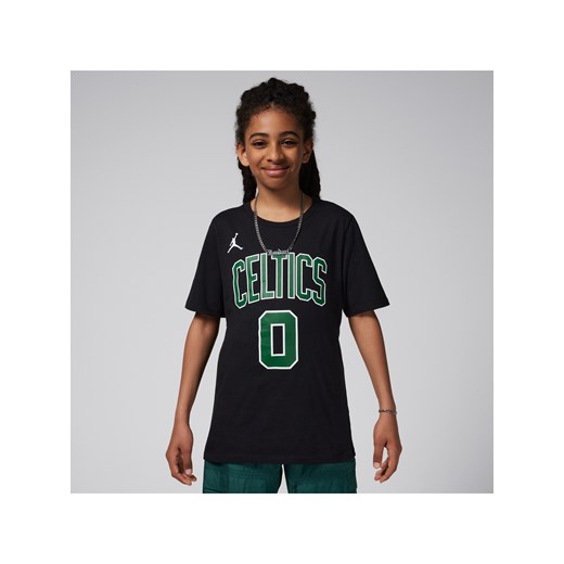 T-shirt dla dużych dzieci Jordan NBA Jayson Tatum Boston Celtics Statement Edition - Czerń ze sklepu Nike poland w kategorii Bluzki dziewczęce - zdjęcie 172330131