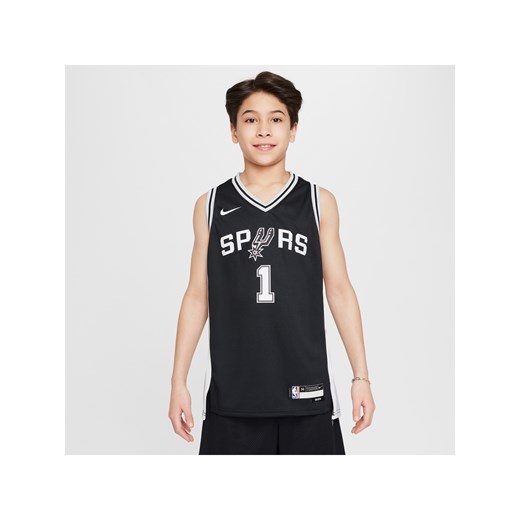 Koszulka dla dużych dzieci (chłopców) NBA Swingman San Antonio Spurs Icon Edition 2022/23 - Czerń ze sklepu Nike poland w kategorii T-shirty chłopięce - zdjęcie 172330143