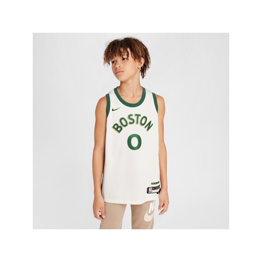 Koszulka dla dużych dzieci Nike Dri-FIT NBA Swingman Jayson Tatum Boston Celtics City Edition 2023/24 - Biel ze sklepu Nike poland w kategorii T-shirty chłopięce - zdjęcie 172330172
