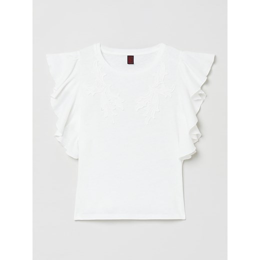 STEFANEL Koszulka w kolorze kremowym Stefanel XL okazyjna cena Limango Polska