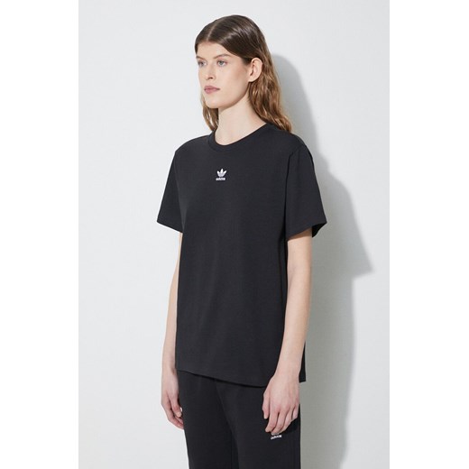 adidas Originals t-shirt bawełniany dziecięcy Tee Regular kolor czarny IC1826 ze sklepu PRM w kategorii Bluzki damskie - zdjęcie 172332552