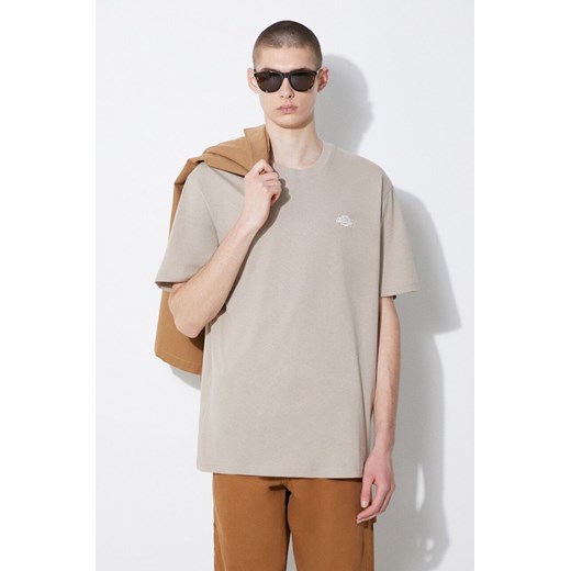 Dickies t-shirt bawełniany kolor beżowy z aplikacją ze sklepu PRM w kategorii T-shirty męskie - zdjęcie 172333032