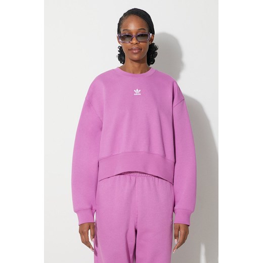 adidas Originals bluza Adicolor Essentials Crew Sweatshirt damska kolor różowy XXS PRM okazyjna cena