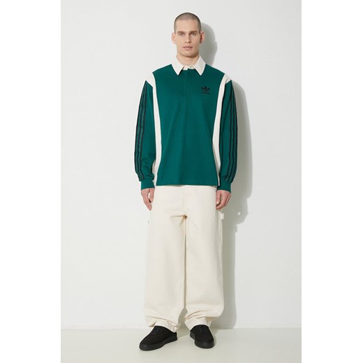 adidas Originals longsleeve bawełniany kolor zielony wzorzysty IU0210 ze sklepu PRM w kategorii T-shirty męskie - zdjęcie 172333321