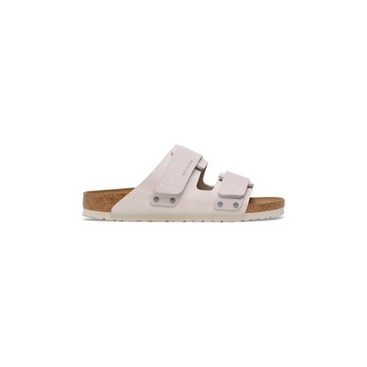 Birkenstock klapki zamszowe Uji damskie kolor biały 1024800 ze sklepu PRM w kategorii Klapki damskie - zdjęcie 172333353