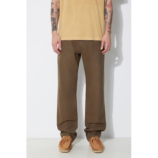 Filson spodnie bawełniane Dry Tin 5 Pocket Pant kolor zielony proste FMPAN0012 ze sklepu PRM w kategorii Spodnie męskie - zdjęcie 172333694