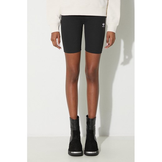 adidas Originals szorty Essentials Short Leggings damskie kolor czarny gładkie high waist HZ7261 ze sklepu PRM w kategorii Szorty - zdjęcie 172333710