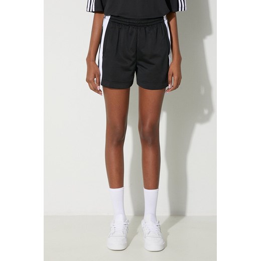adidas Originals szorty Adibreak damskie kolor czarny z aplikacją high waist IU2518 ze sklepu PRM w kategorii Szorty - zdjęcie 172333724